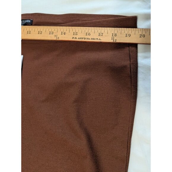 Eileen Fisher 1X Nutmeg Washable Stretch Crepe Slim Ankle Pants Womens USA Made - Picture 11 of 15
